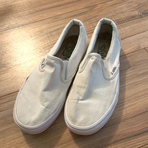 Slip on all white vans